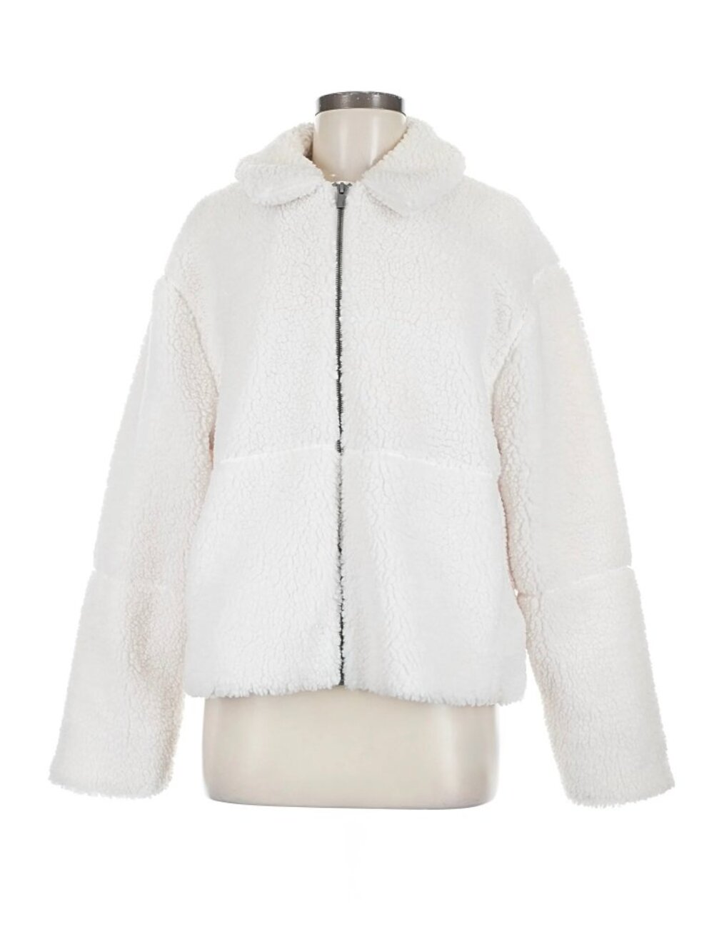 Vuori Lou Full Zip Jacket Marshmallow White Cozy Chic Fleece Sherpa Medium